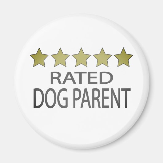 Aimant Parent de chien cinq étoiles (Devant)