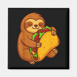 Aimant Paresseux drôle étreignant un taco amateur de nour