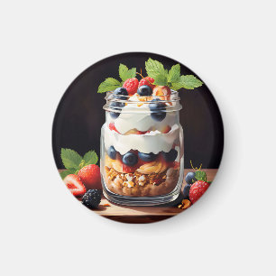 Aimant Parfait aux fruits rouges dans un pot en verre