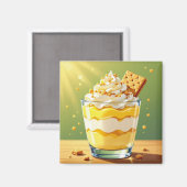 Aimant Parfait de pudding à la vanille et de crème fouett (Recto/Verso)