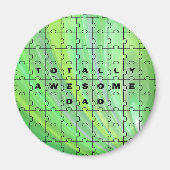 Aimant Parfait Papa Puzzle Vert (Devant)