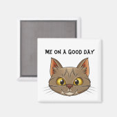 Aimant Parfaitement Paisible : Visage De Chat (Recto/Verso)