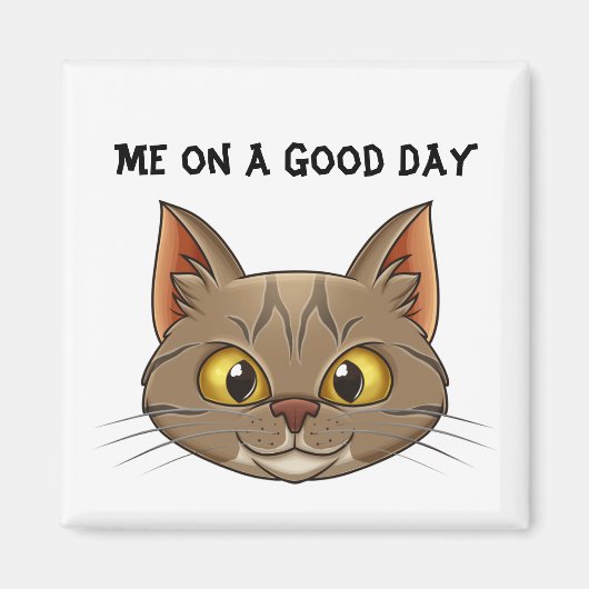 Aimant Parfaitement Paisible : Visage De Chat (Devant)