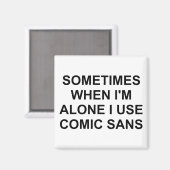 Aimant Parfois Comic Sans (Recto/Verso)