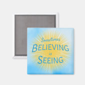 Aimant Parfois croire est voir le message de foi (Recto/Verso)