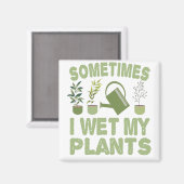 Aimant Parfois, J'Ai Regardé Mon Plante Drôle Jardin Intr (Recto/Verso)