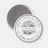 Aimant Parfum Ephémère Vintage noire et blanche (Recto/Verso)