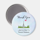 Aimant Paris avec Sweet sixteen Tour Eiffel (Recto/Verso)