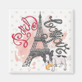 Aimant Paris Bonjour (Devant)
