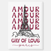 Aimant Paris City of Love – Eiffel Tower Travel Souvenir (Recto)