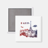 Aimant Paris City Skyline Tour Eiffel Voyage France (Recto/Verso)