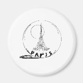 Aimant paris dans une boule de verre (Devant)