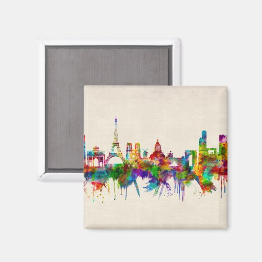 Aimant Paris France Skyline (Recto/Verso)