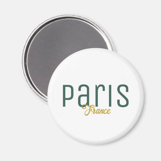 Aimant Paris, France Souvenir (Recto/Verso)