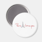 Aimant Paris Je t'aime (Recto/Verso)