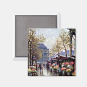 Aimant Paris, Le Marché aux Fleurs de La Madeleine (Recto/Verso)