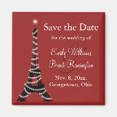 Aimant Paris Lumières Enregistrer l'aimant Date (Devant)