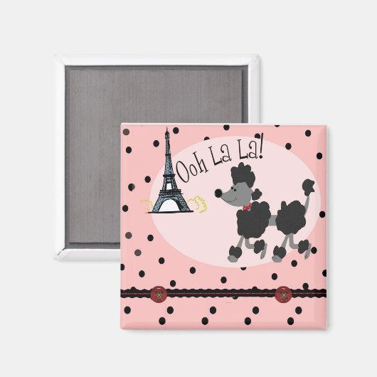Aimant Paris Poodle (Recto/Verso)