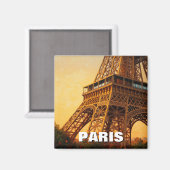 Aimant Paris Tour Eiffel Cafés Carte postale (Recto/Verso)