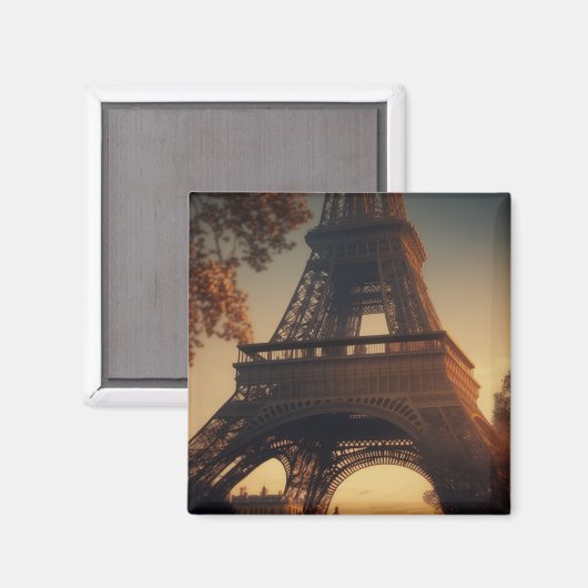Aimant Paris Tour Eiffel Gros plan (Recto/Verso)