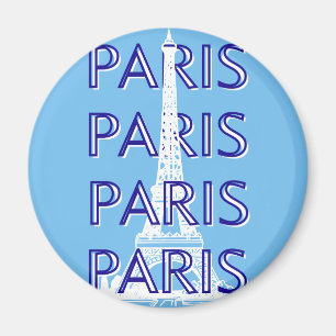 Aimant Paris Travel Art, Travel Art, Preppy Art, Bleu