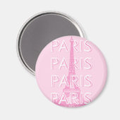 Aimant Paris Travel Art, Travel Art, Preppy Art, Rose (Recto/Verso)