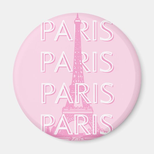 Aimant Paris Travel Art, Travel Art, Preppy Art, Rose (Devant)