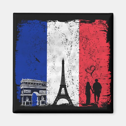 Aimant Paris ville de l'amour (Devant)