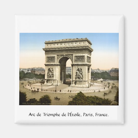 Aimant Paris Vintage France, Arc de Triomphe (Devant)
