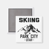 Aimant Park City Utah ski (Recto/Verso)