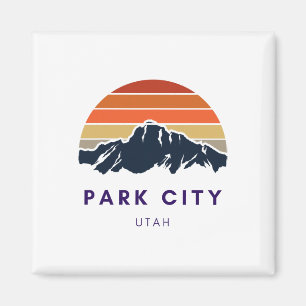 Aimant Park City Utah Ski Alpin Planche à Neige Randonneu