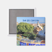 Aimant Park Güell, Barcelona Travel (Recto/Verso)