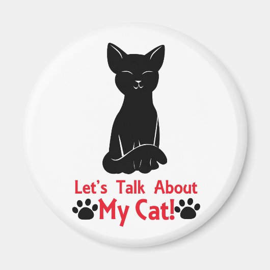 Aimant Parlons de mon chat (Devant)