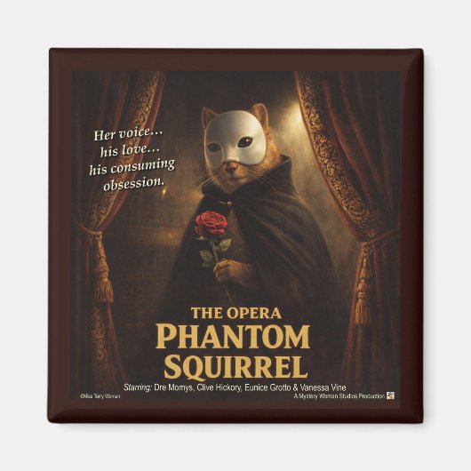 Aimant Parodie de l'Opéra Fantôme Écureuil (Devant)