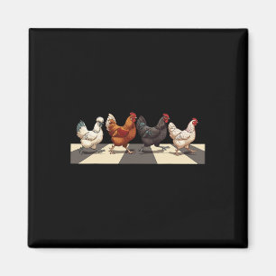 Aimant Parodie de poulets traversant la route Amoureux dr