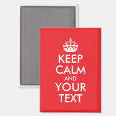 Aimant Parodie du calme en rouge et blanc (Recto/Verso)