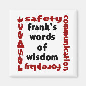 Aimant parole de sagesse de frank (Devant)