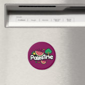 Aimant Parole palestinienne mignonne entourée de pastèque (In Situ (Lave-vaisselle))