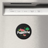 Aimant Parole palestinienne mignonne entourée de pastèque (In Situ (Lave-vaisselle))