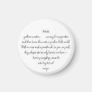 Aimant Paroles de cœur expliquant et Artiste Whimsical Ar