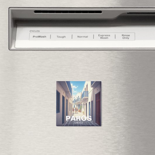 Aimant Paros, Grèce blanc et bleu (In Situ (Lave-vaisselle))