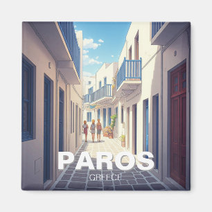 Aimant Paros, Grèce blanc et bleu