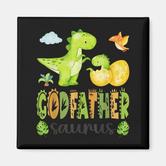 Aimant Parrain Saurus T-Rex Dinosaure Correspondant Pères (Devant)