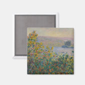 Aimant Parterres de fleurs à Vétheuil, paysage impression (Recto/Verso)