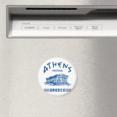 Aimant Parthénon - Athènes - Grec (bleu) (In Situ (Lave-vaisselle))