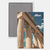 Aimant Parthenon d'Athènes (Recto/Verso)