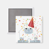 Aimant Parti Confetti Yeti (Recto/Verso)