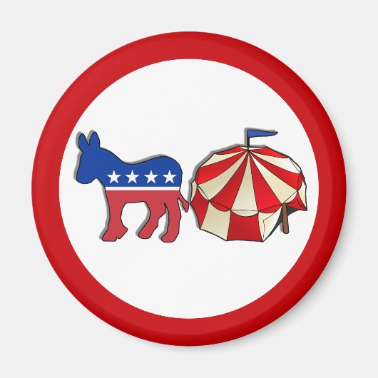 Aimant Parti démocratique Circus Donkey (Devant)