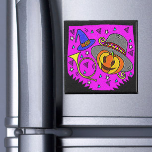 Aimant Parti d'Halloween Jack OLantern et Bugle Purple
