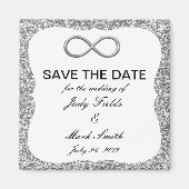 Aimant Parties scintillant Argent Infinité Enregistrer la (Devant)